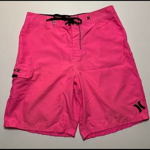 Hurley Board Shorts/Swim Trunks Neon Pink Size 32